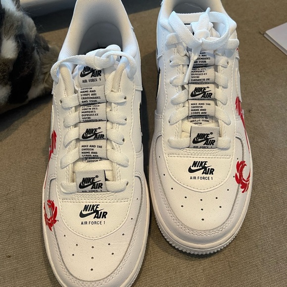 Custom Nike Air Force 1, Double Air Low White Black. - Picture 2 of 5